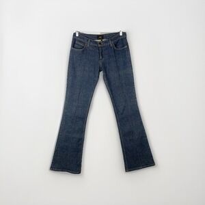 Horn Jeans Women 6 Low Rise Bootcut Pin Stretch USA Western Y2K